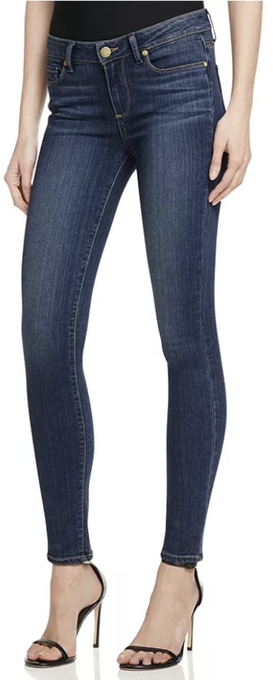 Paige Women's 25 Skyline Medium Dark Wash Blue Skinny Jeans C18-3